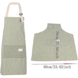 Katoenen keukenschort, 4 stuks, verstelbare schort met zakken, voor dames en heren, om te koken, bakken, schilderen, huishoudelijk werk (blauw, groen, rood, bruin), kleur