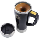 Electric Self Stirring Coffee Mug, 450ml, Stainless Steel Automatic Magnetic Cup, Automatic Mixing Cup for Coffee, Tea, Hot Chocolate, Milk, Cocoa, Protein, Black