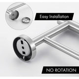 Double Towel Rail Bathroom Towel Holder Stainless Steel Wall Mounted 60 cm Brushed A2001S60-2