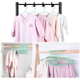 36 stuks kleerhangers kinderkleerhangers, set babykleerhangers van kunststof, opbergkast, kledinghangers, 27 cm, voor peuters en baby's, groen