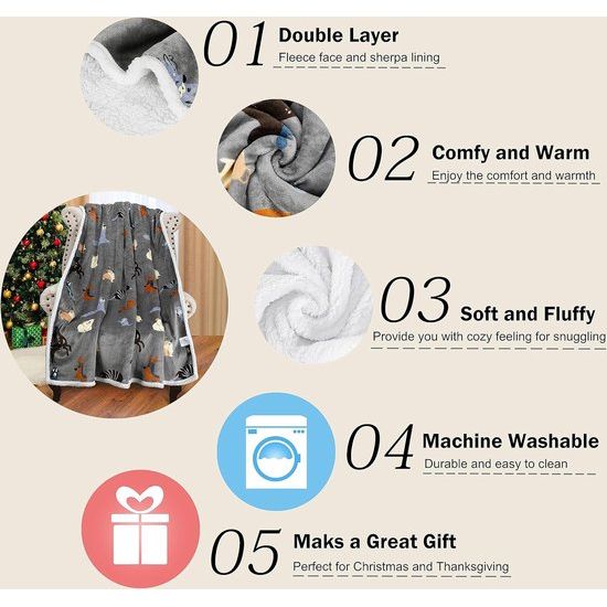 de afmetingen van 150 x 130 cm 100% polyester