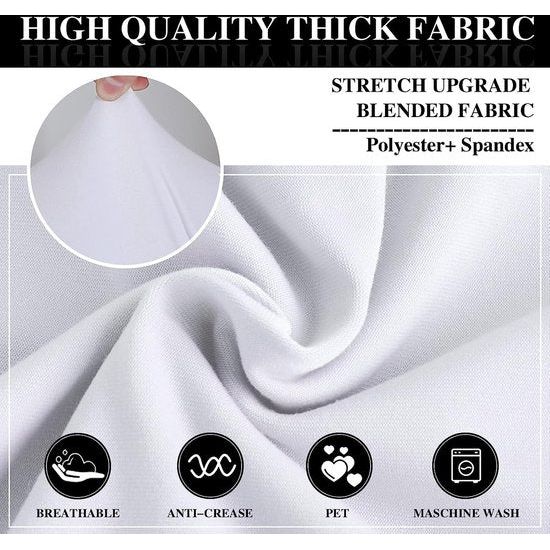 Stoelbeschermer, Stoelhoes, Stretch, Stoelhoes, elastische bankhoes, Stoelbeschermer, Wasbaar, verwijderbaar, voor clubstoel, café, stoel ,Lounge stoel (wit, 1 stuk)