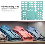 Vouwplank voor wasgoed, broeken, overhemden, ondergoed voor kinderen en volwassenen, vouwhulp, T-shirt, vouwen, vouwplank, vouwplank, overhemdenvouwer, wasvoucher (blauw + groen)