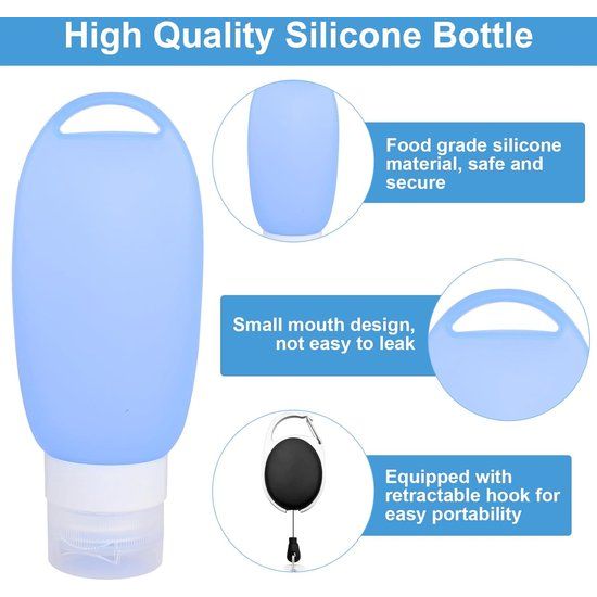 Set van 2 voedselbuizen voor het vullen van honden 90 ml hervulbare buizen voor honden met rekbare clips, natvoer siliconen reisflessen herbruikbare voedselbuis hond voor huisdieren buiten