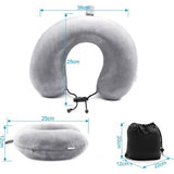 Yomisee Reiskussen, nekkussen vliegtuig en auto van traagschuim met fluweelzachte overtrek, nekkussen voor volwassenen, voor reizen, camping, kantoor en huis