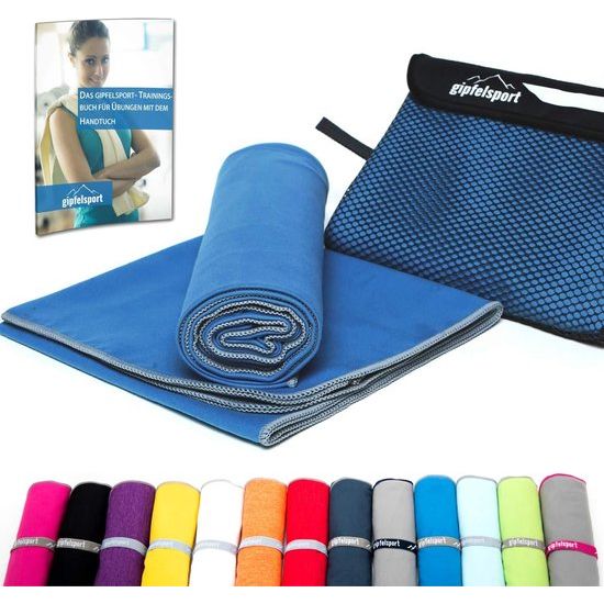 Microvezel handdoek, voor sauna, fitness en sport - strandhanddoek, sporthanddoek - 80x40cm - Blauw