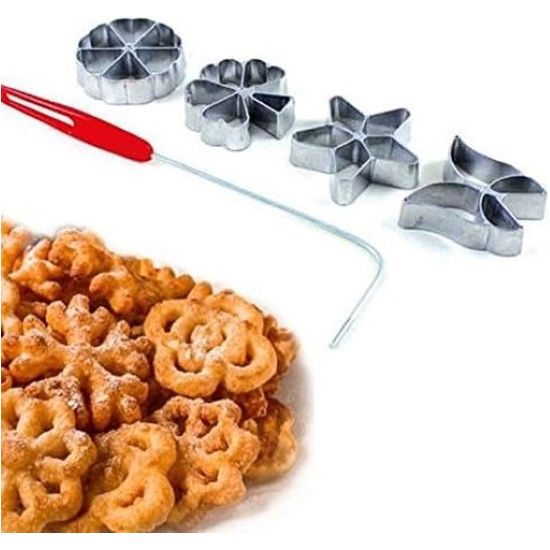 traditionele deegvorm - Hvorost Wafelijzer Wafel Bakken Spree Forest Bows Set van 4