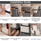 Waterproof Armchair Protector, Double-Sided Use Chair Cover, Relaxing Chair Protector, Pet-Friendly, Non-Slip, Removable and Washable Armchair Protector for TV Chair (Light Green)