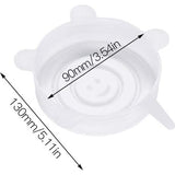 6 stuks rekbare siliconen deksels, 9 cm, herbruikbaar, BPA-vrij, siliconen deksel, universeel, rekbaar voor schalen, blikjes, honingglazen, fijnkostglazen