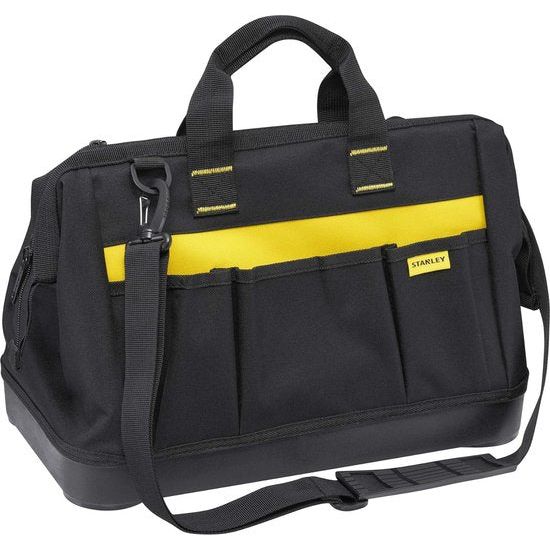 Gereedschapstas (44,7 x 27,5 x 23,5 cm, robuuste kunststof bodem, versterkte hoeken, stevig 600 denier nylon, verstelbare schouderband, waterdicht) 1-96-183