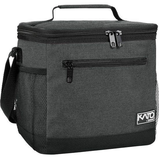 Geïsoleerde lunchtas voor heren, lunchtas van 7,8 l, koeltas, picknicktas met verstelbare schouderband, thermische tas, lekvrij, opvouwbaar voor werk, fitness, onderweg naar school