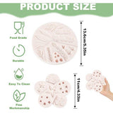 6 stuks chocoladevorm siliconen pralinévorm set 3D snoepvormen verschillende vormen chocolade siliconen vorm anti-aanbak bloemvorm bakvorm voor het bakken van chocoladesnoepjes (wit)