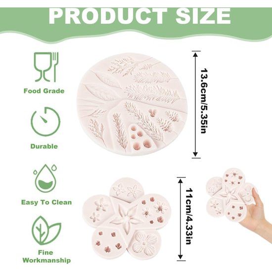 6 stuks chocoladevorm siliconen pralinévorm set 3D snoepvormen verschillende vormen chocolade siliconen vorm anti-aanbak bloemvorm bakvorm voor het bakken van chocoladesnoepjes (wit)