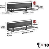 Koelkast-magneet, kruidenrek, set van 4 magnetische kruidenrekken, organizer met 10 haken, ruimtebesparend, voor koelkast en magnetron, zwart