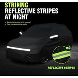 Autohoes, volledige afdekking, stofdicht, waterdicht, autohoes, autohoes, autohoes, autohoes, autohoes, autohoes, voor 430-460 cm, SUV, zwart, 455 cm x 150 cm x 140 cm, 3 kg