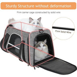 Soft Cat Carrier with Top Mesh Window and Pet Carrier Breathable for Medium Cats and Small Dogs Puppies up to 14 lb (Grey)