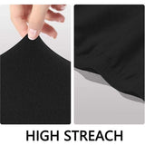 Bankhoes elastische stretch spandex stretch bankovertrek voor bank met armleuning anti-slip schuim 1-zits zwart Vertaling: Elastische stretch spandex bankhoes met armleuning, anti-slip schuim, voor een bank van 1-zits, zwart.