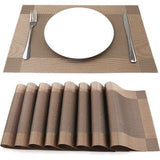 Design Geweven placemats, set van 4 of 8 stuks, vinyl, 45 x 30 cm, Set van 8