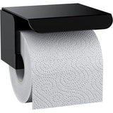 Toiletrolhouder zonder boren toiletrolhouder zwart modern design, sterk hechtend en antislip.