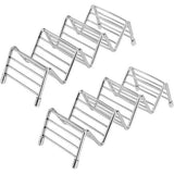 Taco Houder staander, roestvrij staal, taco rek, golfvorm, voedselstandaard, keukengadget gereedschap voor harde of zachte schelpen, tacos, sandwiches, 2 stuks