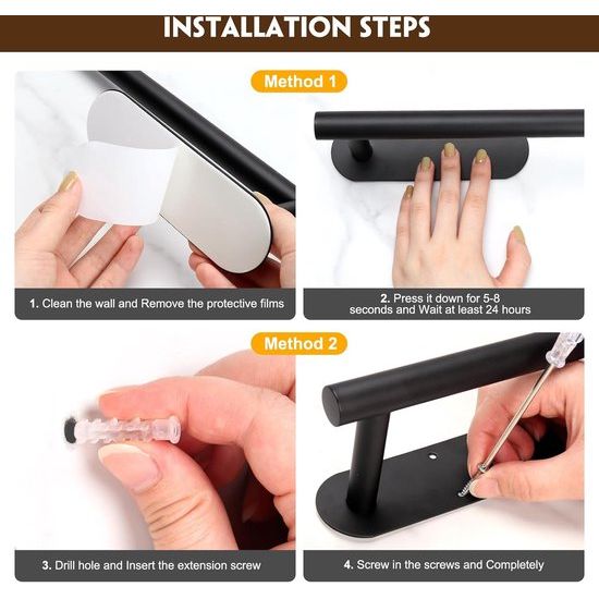 Keukenrolhouder zonder boren, zelfklevende keukenrolhouder, papierrolhouder, roestvrij staal, onderkast, papieren handdoekhouder met lijm en schroeven, voor keuken en badkamer