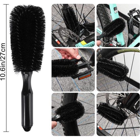 7 stuks fietsreinigingsgereedschapsset, fiets Clean Brush Kit geschikt voor ketting/zwengel/banden/kettingwiel, fietsdeken, vuilreiniging