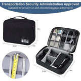 Kabeltas universele reiskabel organizer tas kubussen kabeltas, 2-laags waterdichte verstelbare kabelorganizer voor oplaadkabel mobiele telefoon, powerbank, USB-sticks, SD-kaarten