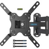 TV muurbeugel voor 13-42 inch LED LCD OLED televisies, kantelbaar, draaibaar en 360° draaibaar, muurbeugel TV tot 20 kg, met veiligheidsschroeven, max. VESA 200 x 200 mm