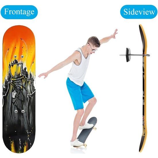 2 stuks skateboard wandhouder skateboard houder muur skateboard display skateboard rack voor skateboard dek display en opslag