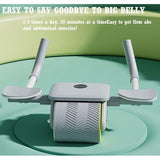 Automatische Rebound Buikwiel, Ab-oefenroller met elleboogsteun, buikspiertrainingsapparaat voor kernoefeningen, buikspierapparaat met kniebeschermers voor thuistraining en