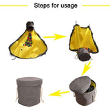 Opbergmand voor speelgoed, opvouwbare opbergtas voor speelgoed met speelkleed voor kinderen, tas met trekkoord, kan snel kinderspeelgoed organiseren en opbergen (150 cm)