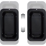 Zeefmand boven de gootsteen (zwart 2 stuks)