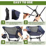 Opvouwbare campingstoel, ultralichte campingstoelen voor volwassenen, 100 kg draagvermogen, klapstoel, visstoel, opvouwbare campingstoel met draagtas voor picknick, buiten, wandelen, kamperen, tuin