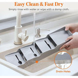 Bestekbak voor laden, bestekbak klein voor keuken, bestekorganisator kunststof voor zilverwerk, lepels, vorken en messen, bestekopslag, grijs