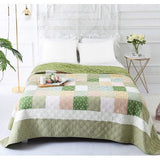 Sprei 150 x 200 cm katoen bedsprei dun zomer dekbed dekbed (groen, 150 x 200 cm)