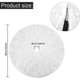 Kerstboomrok, 35 inch, ronde vorm, kerstboomstandaard, sneeuwvlok, wit, Pl¨¹sch, kerstboomdeken, afdekking voor kerstboom, versiering, vloerdecoratie, kerstdecoratie