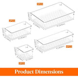 11 stuks lade-organizer van helder kunststof, bureau-ladeverdeler, tablets, commode, opbergdozen, scheidingsdoos voor make-up, sieraden en gadgets, slaapkamer, badkamer, kantoor