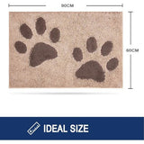 Schoonloopmat, wasbaar, 60 x 90 cm, deurmat voor binnen, absorberende vloermat, antislip schoonloopmat, waterdicht tapijt voor hond, ingang, natte poten