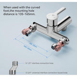 Badkraan met handdouche, kraanbad met drukschakelaar, ééngreepsmengkraan, bad van messing, chroombadkraan met 3 functies, mengkraan, douchemengkraan voor badkamer