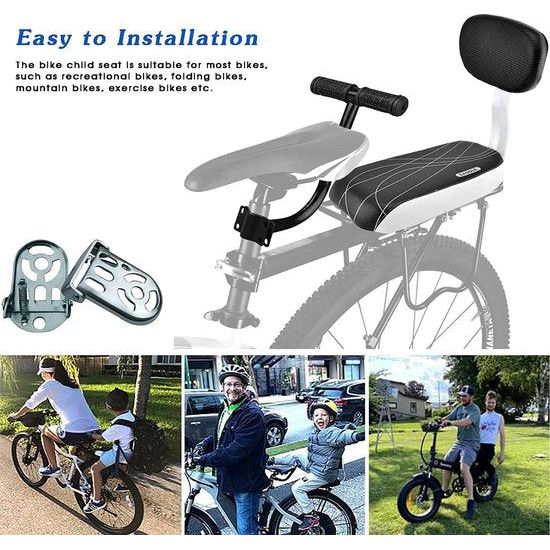 Kinderen Veiligheid Fiets Achterbank Accessoire Kit, Achterbank Kussen Armsteun Voetsteun Set voor Meisjes/Jongens/Kinderen