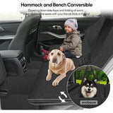 XXL Hondendeken voor de achterbank, 152 cm x 238 cm, hondendeken voor kofferbak, autodeken met zijbescherming en kijkvenster, waterdichte en krasbestendige kofferbakbescherming, hondenachterbank voor