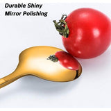 8 stks Vergulde Rvs Mini Thee Lepels Koffie Suiker Dessert Cake Ijs Soep Antipasto Cappuccino 13 cm