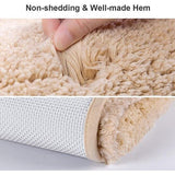 WC-mat met uitsparing, antislip, verdikt toilettapijt, zacht, standaard, wollig, microvezel, toilet, badtapijt, 50 x 60 cm (beige)