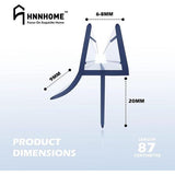 1 meter gebogen doucheafdichting, douchedeurafdichting voor badkamer, douchewand en douchewand, geschikt voor 6-8 mm glasdikte, dicht spleten tot 20 mm af (gebogen)