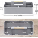 3-delige set stapelbare organizercaddy met handgreep, grote ladekast opbergmanden met 5 tassen voor badkamer, kinderkamer, knutselspullen, naaigereedschap - 3 kleine