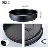 Lazy Susan keukenorganizer, draaitafelorganizer, 360 graden draaibare opbergcontainer voor voedsel, kruidenhouder van roestvrij staal, Lazy Susan (zwart/20 cm)