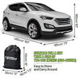 Autohoes, volledige afdekking, stofdicht, waterdicht, autohoes, autohoes, autohoes, autohoes, autohoes, autohoes, voor 430-460 cm, SUV, zwart, 455 cm x 150 cm x 140 cm, 3 kg