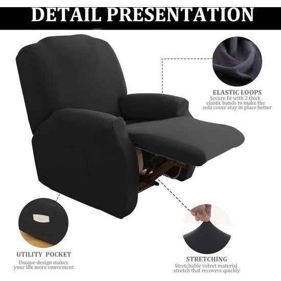 Jaotto - Stoelhoes voor 1 persoon - 1-zits fauteuil - Zwart