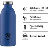 24Bottles Clima fles - 330ml/500ml/850ml thermosfles met 100% afgesloten deksel (12 uur warme dranken 24 uur koud), ecologische roestvrijstalen flessen