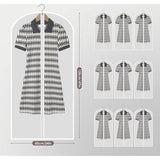 Doorzichtige kledingzakken Kledinghoezen Bescherming tegen stof voor opslag van plastic kledingzakken Hangende kledingzakken Kledingtas voor kleding lang met ritssluiting voor kast - 24'' x 47''